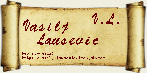 Vasilj Laušević vizit kartica